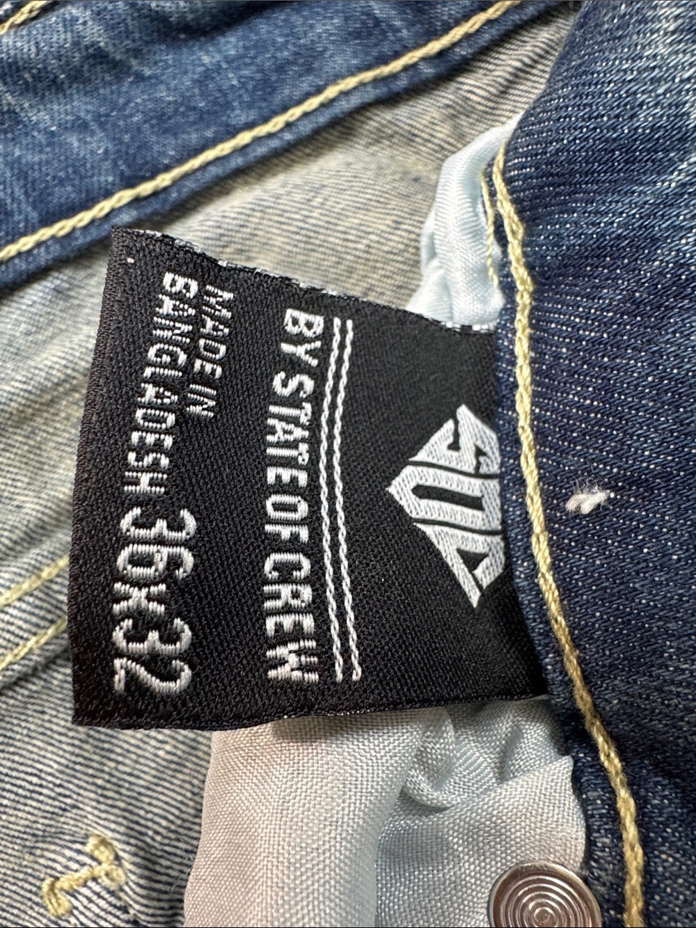 SOC moto Slim Straight Distressed Jeans in Faded Blue ombré 36 - Picture 10 of 15